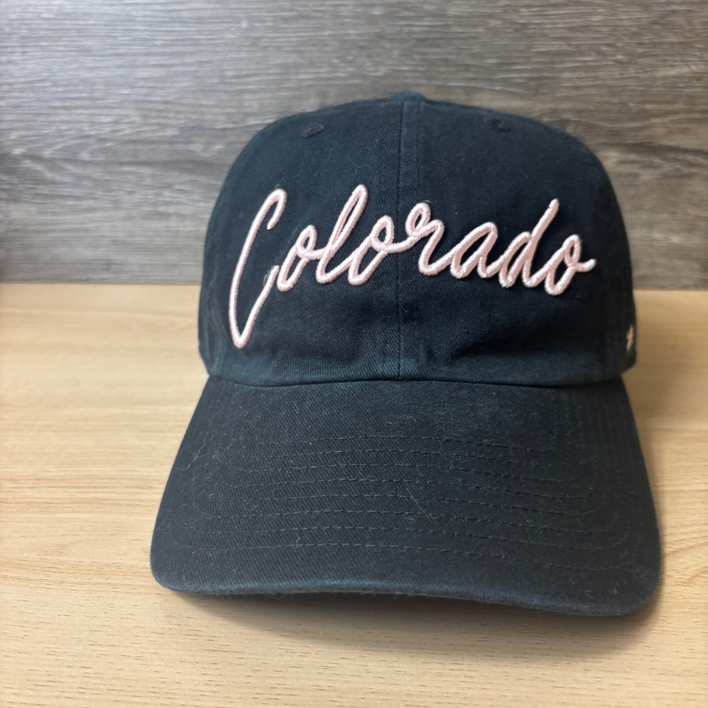 Colorado Buffaloes Hat Cap Strap Back Womens Black Pink Script NCAA Adjustable‎